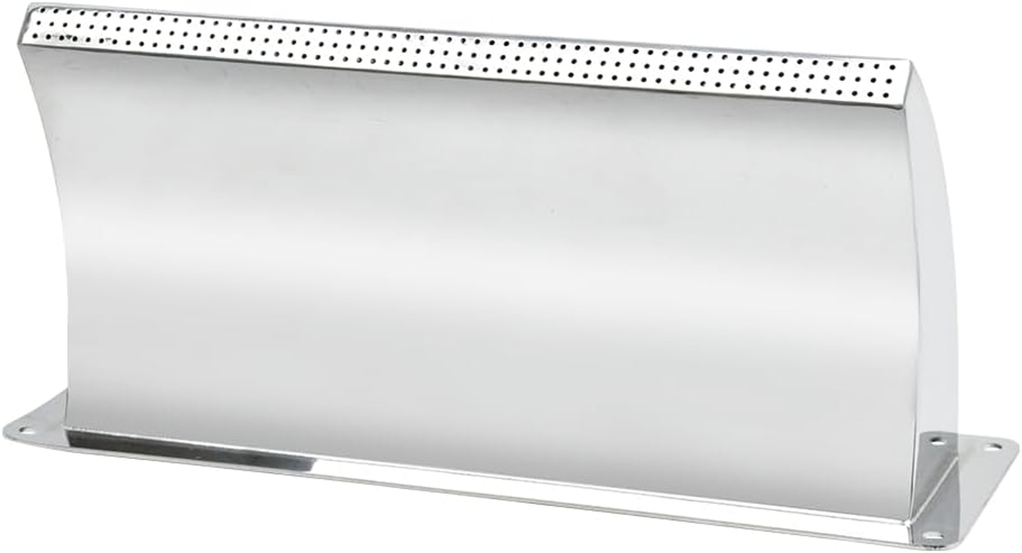 ALSTON Water Feature Waterfall Spillway Cascade Spray Water Curtain Stainless Steel for Indoor Outdoor Garden SPA Pool Fountain 56Cm Wide/27Cm Height Silver