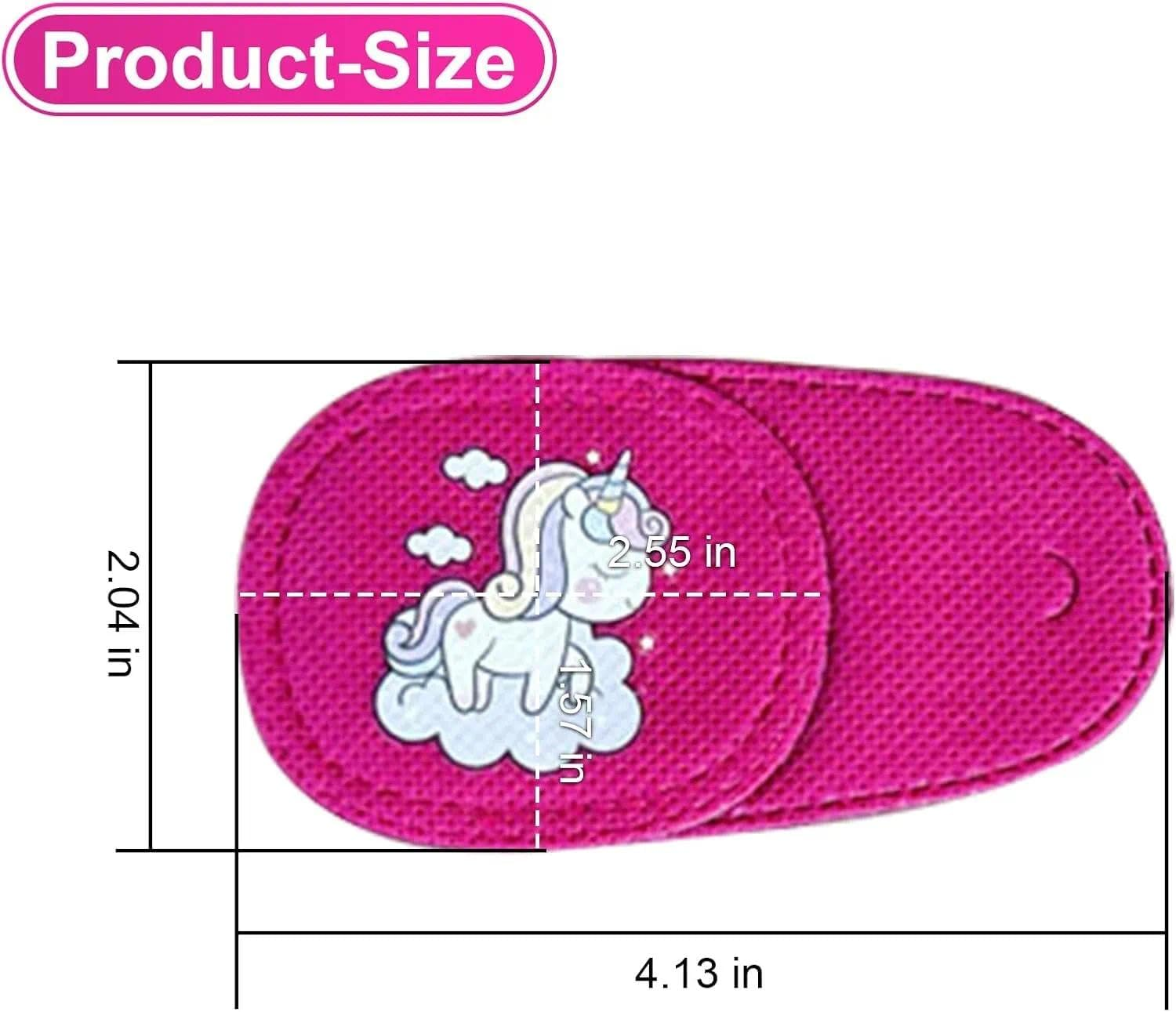 Eye Patch for Kids, Kids Eye Patch, Pink Eye Patch, Reusable, Full Coverage, No Light Leakage, Compatible with Kids Glasses (Left Eye, Pink Unicorn) - Unron