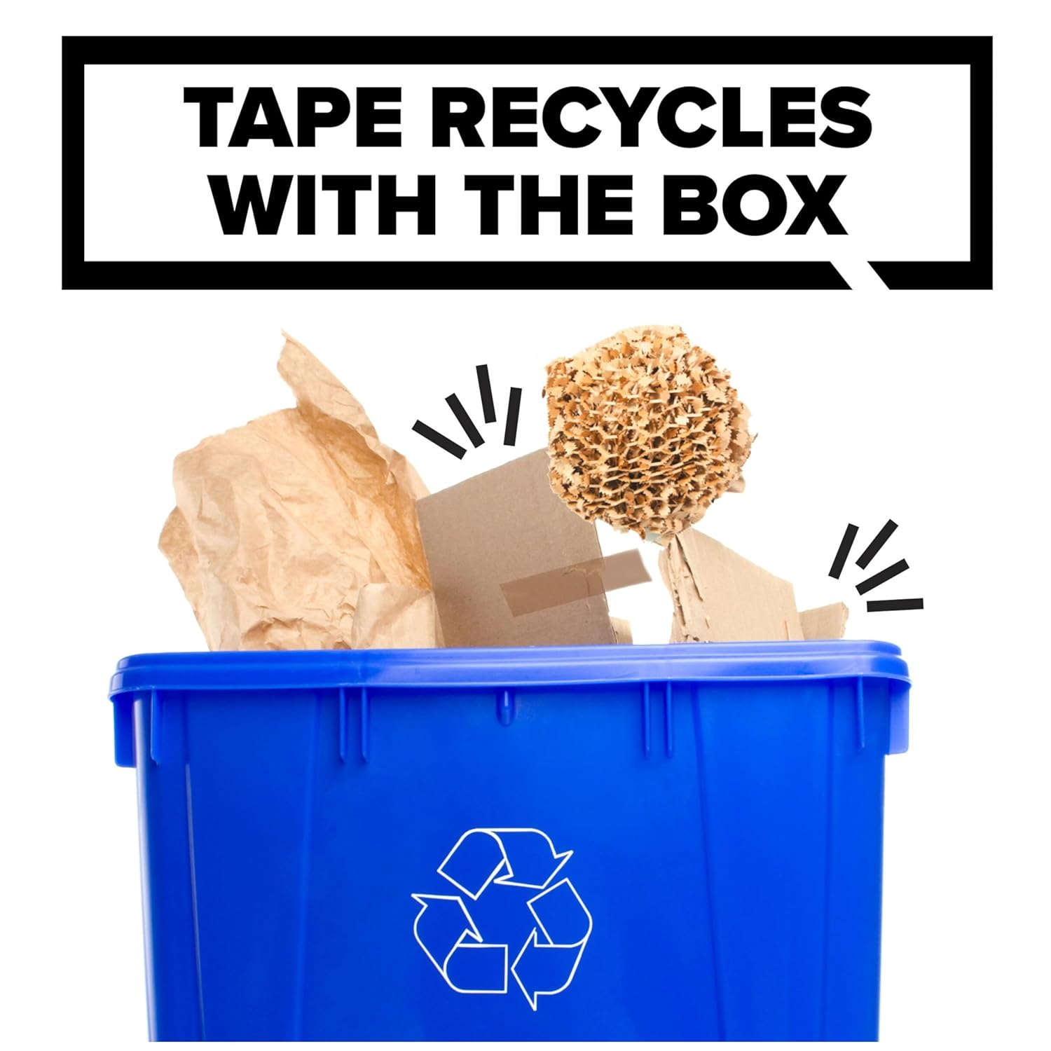 Scotch Box Lock Paper Packaging Tape, 8 Rolls, 1.88 in X 900 In, Durable Holding Power, Strong Secure Seal, Curbside Recyclable (7850-23-8GC) image number 5