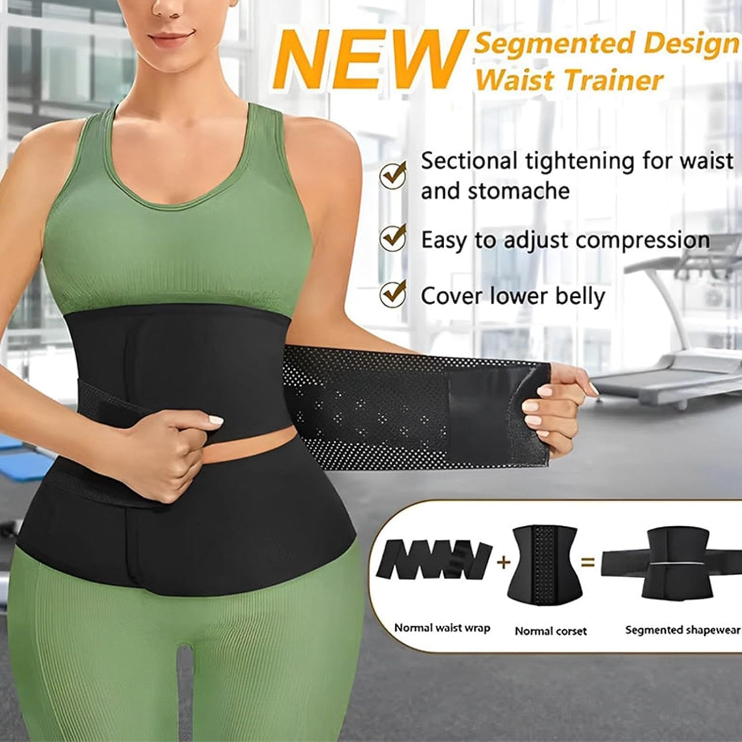 Waist Belt for Women | Waist Cincher Waist Belt - Waist Wrap Back Support Belts, Body Shaper Ab Belt Tummy Control for Women Men image number 3