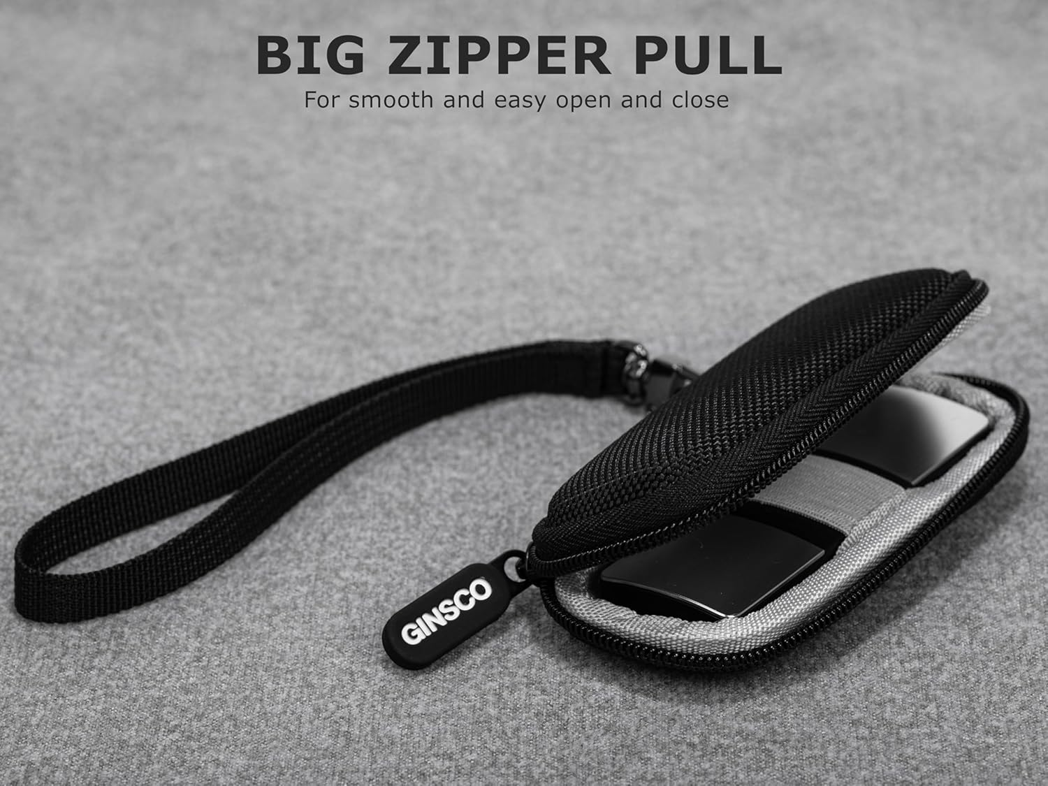 Ginsco Case for Kardiamobile 1-Lead Personal EKG Monitor Works with Most Smartphones, Hard Shell 1680D Oxford Carrying Case for Alivecor Kardiamobile 6L,Heart Monitor Travel Pouch with Carrying Strap image number 4