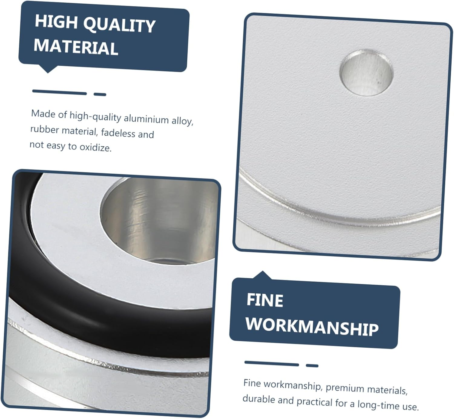 FUNNETOYU 2Pcs Aluminum Alloy anti Vibration Feet Cushions Speaker Isolation Pads for Hifi Amplifier Audio Equipment Silver Small Size Suitable for Home Theater image number 3