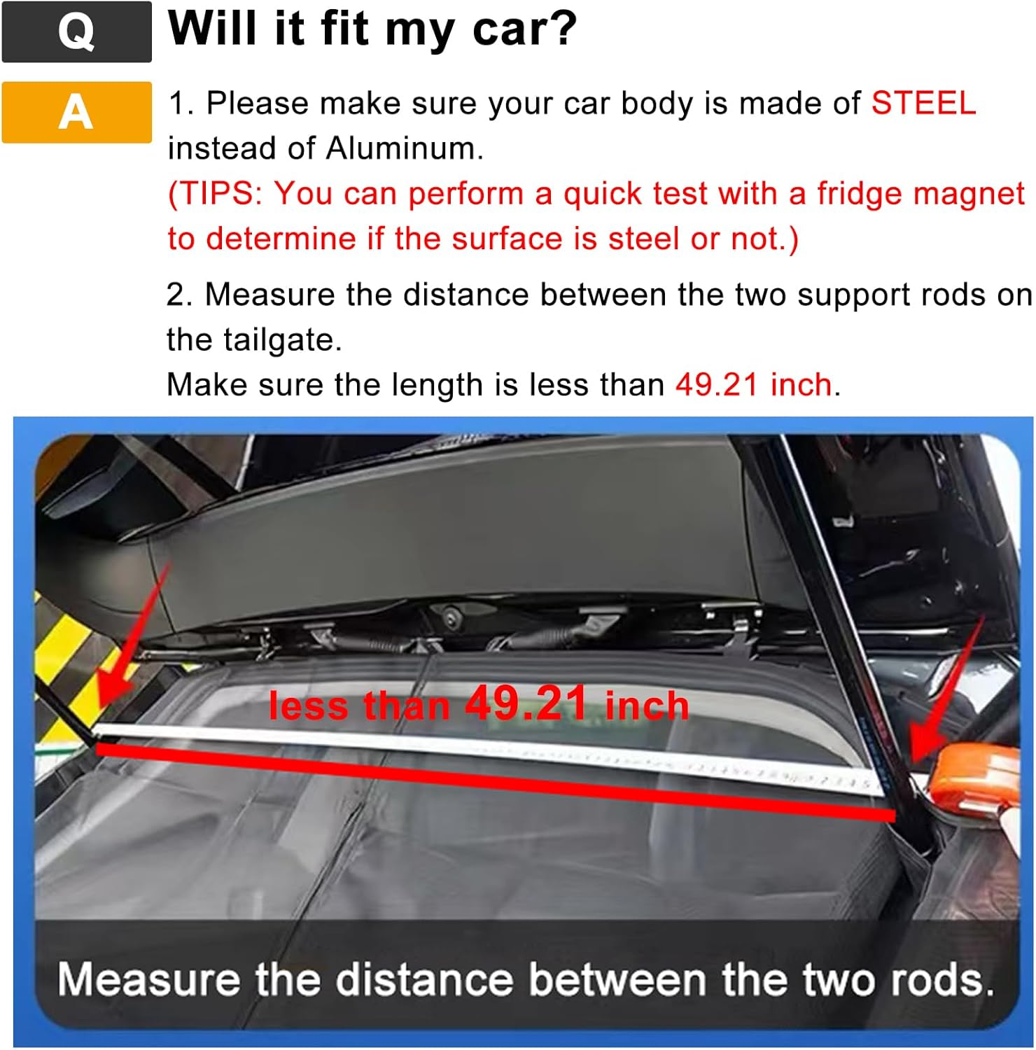 Ovege Car Tailgate Mesh Screen for SUV Bug Screens for Car Tent, Magnetic Mosquito Net for Car Camping Essentials, Car Camping Accessories（Black-Tailgate） image number 1