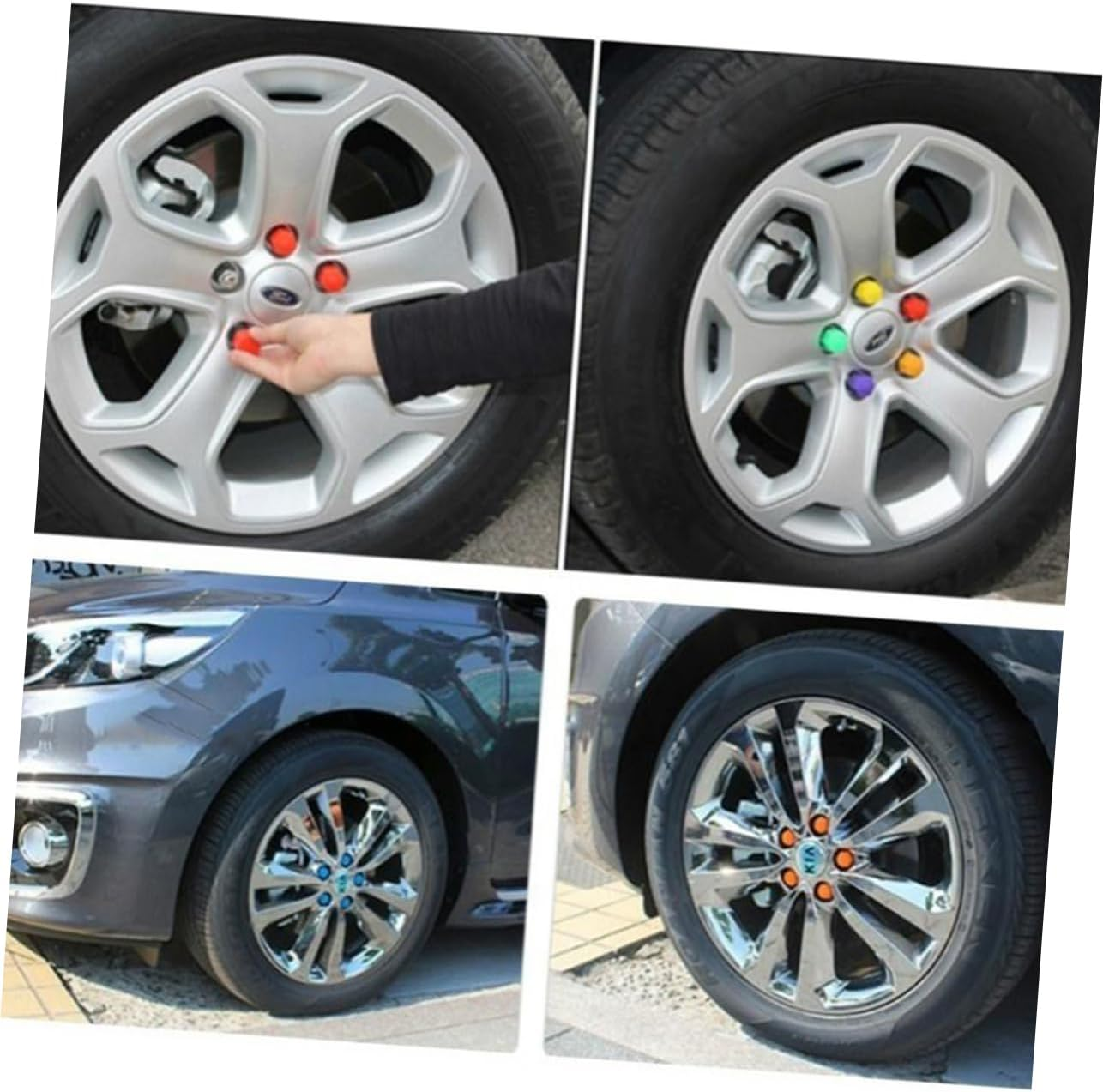 ULTECHNOVO 40Pcs Wheel Lug Nut Covers Tough Rub Resistant Easy Fit Car Wheel Bolts Protector image number 5