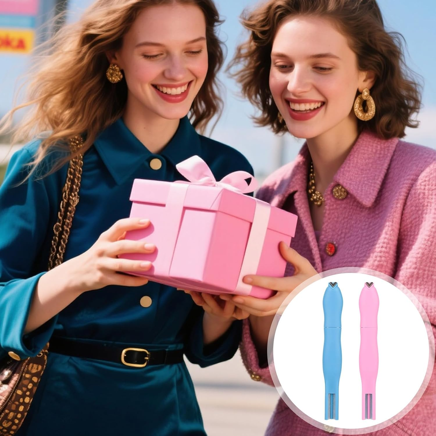 2Pcs 3-In-1 Heart Magnet for Cat Eye Gel Polish, 2025 New Magnetic Nail Tool Heart Shape round Line Shape Nail Magnet Pen for DIY Manicure Salon Decoration (Blue, Pink) image number 4