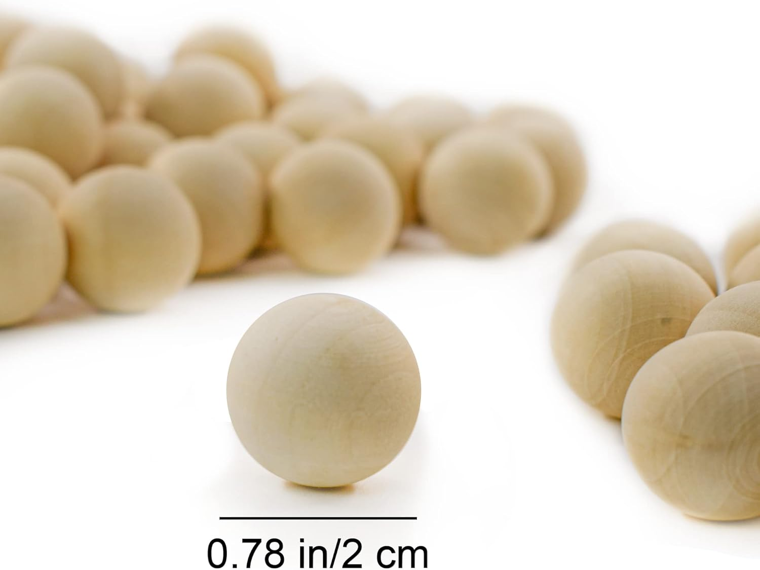 Enkrio 100Pcs Unfinished Wooden Balls 3/4Inch round Wooden Balls Small Craft Wood Balls for Home DIY Crafts image number 4