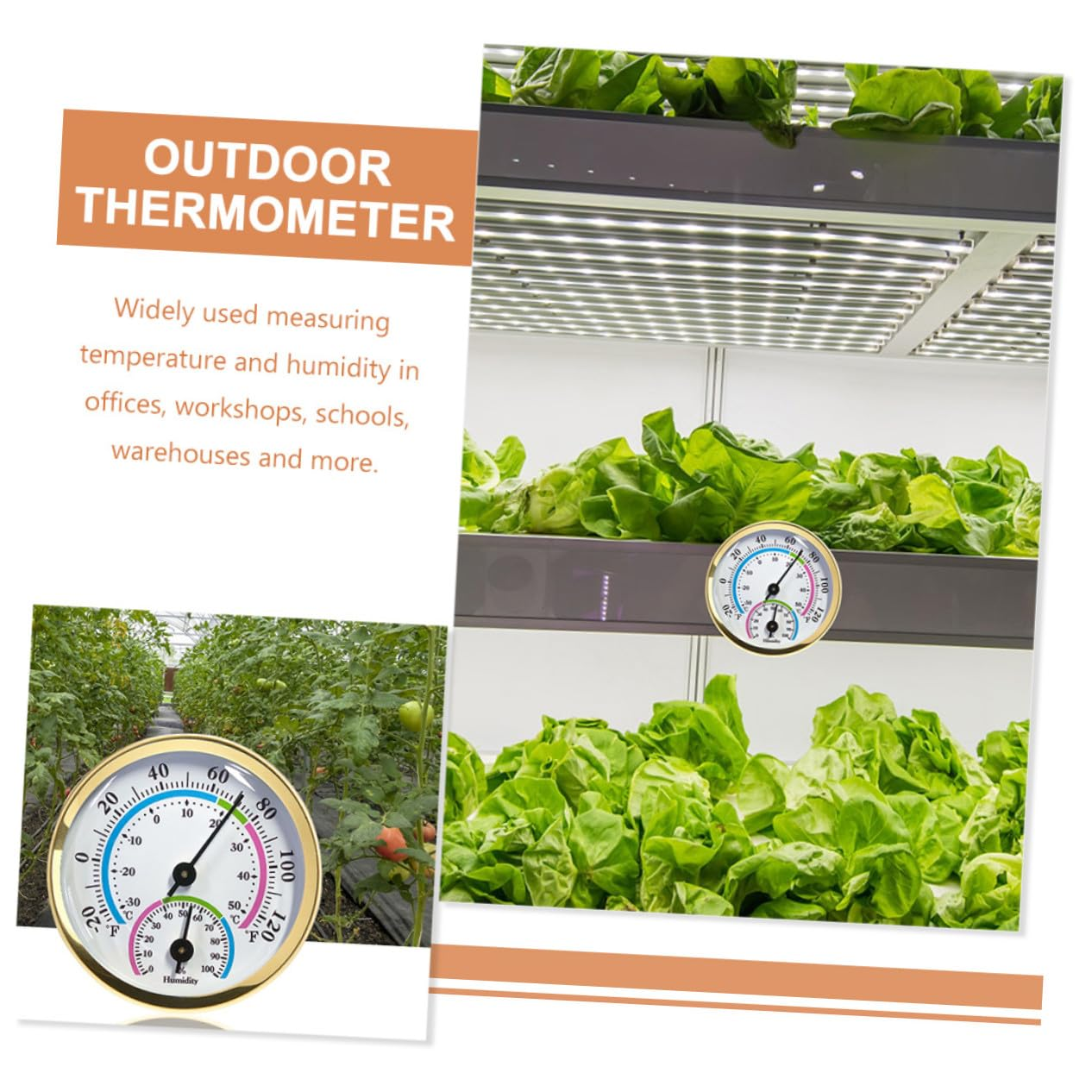 DECHOUS 2Pcs Thermohygrometer Indoor Outdoor Mini Digital Weather Station for Home Office Patio Automatic Measurement image number 6