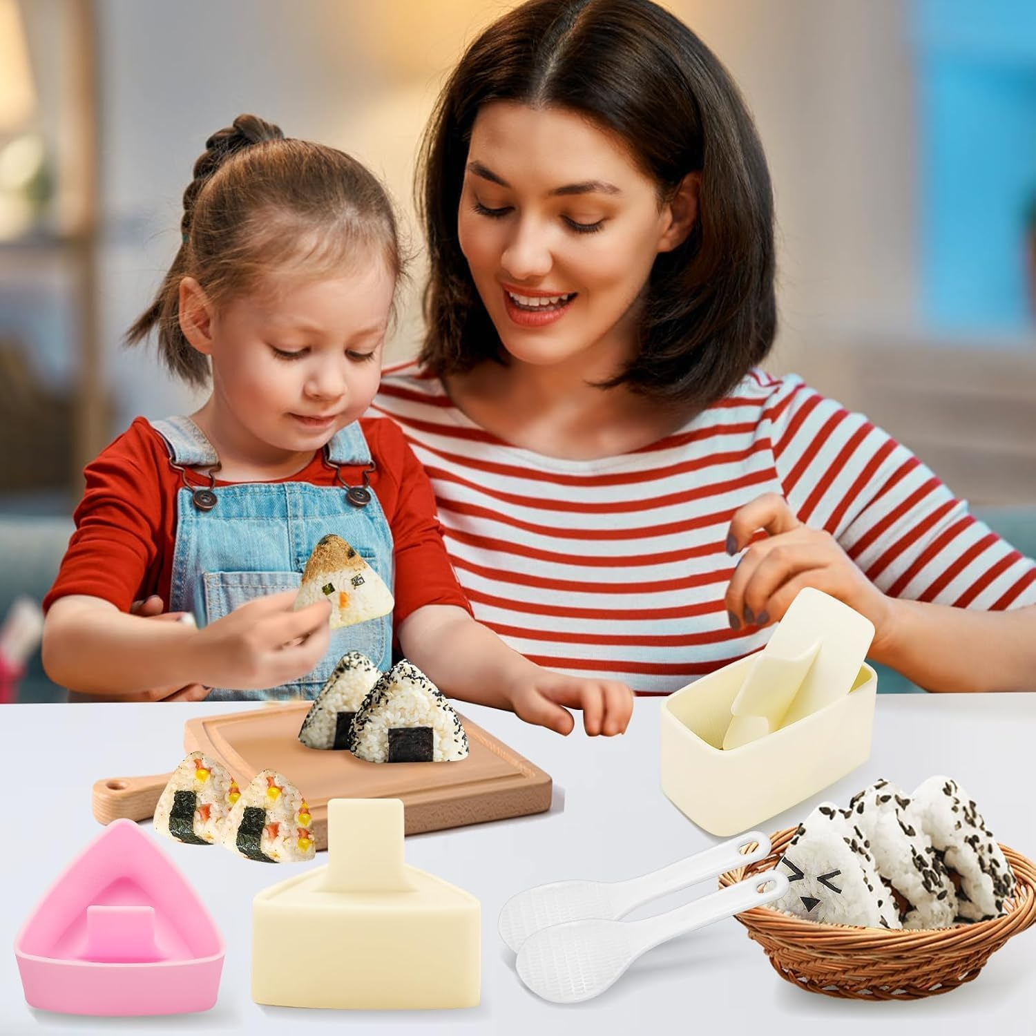 5Pcs Onigiri Mold Triangle Rice Ball Mold Sushi Makers, Triangular Onigiri Mold Rice Ball Mould,Onigiri Triangle Sushi Press Mold,Triangle Rice Ball Mold Maker,Triangle Sushi Mold Rice Ball Maker Mold image number 3