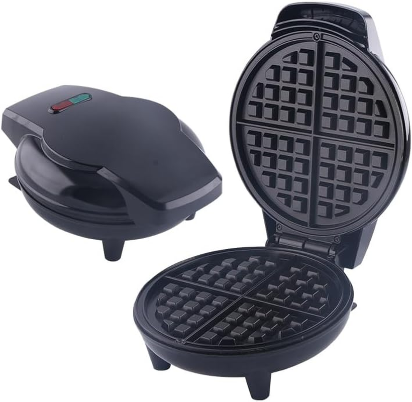 Electric Classic round Belgian Waffle Maker, Non-Stick Surface, 4-Section Grid image number 4