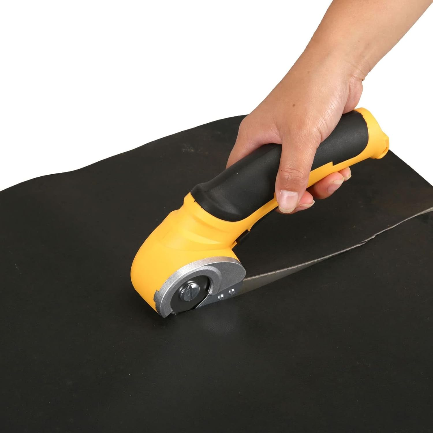 Cordless Electric Scissors, USB Rechargeable Rotary Cutter for Fabric with Safety Lock, 240Rpm Powerful Carpet and Cardboard Cutter, Electric Fabric Cutter Mini Cutter for Leather