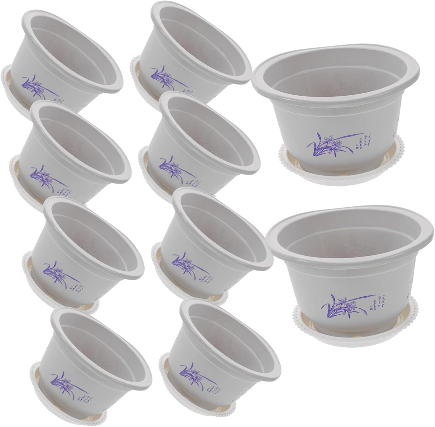 10Pack round Flower Planters Enhanced Water Filtration Ideal for Succulents Indoor Gardening image number 4