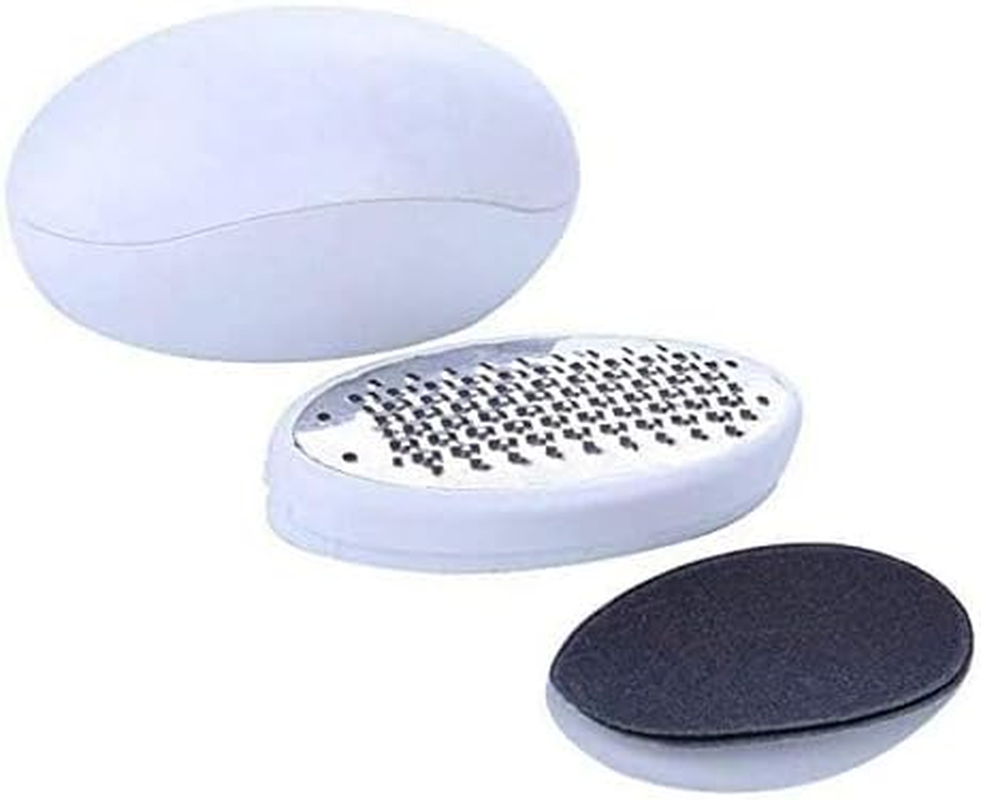 Pack of 2 Foot File Callus Remover, Professional Foot Care Pedicure Tool Stainless Steel Pedicure Care Oval Egg Shape image number 5