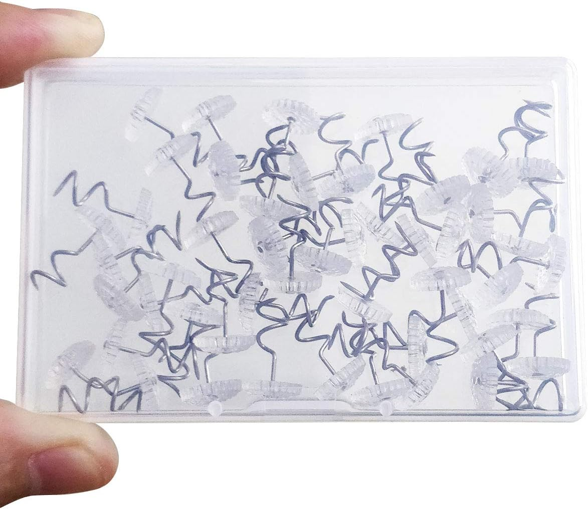 Twist Pins with Clear Heads, Ideas Bedskirt Pins for Holds Bedskirts, Drapes, Slipcovers and Other Fabric and Materials Securely in Place(Pack of 50) - 50Pcs image number 5