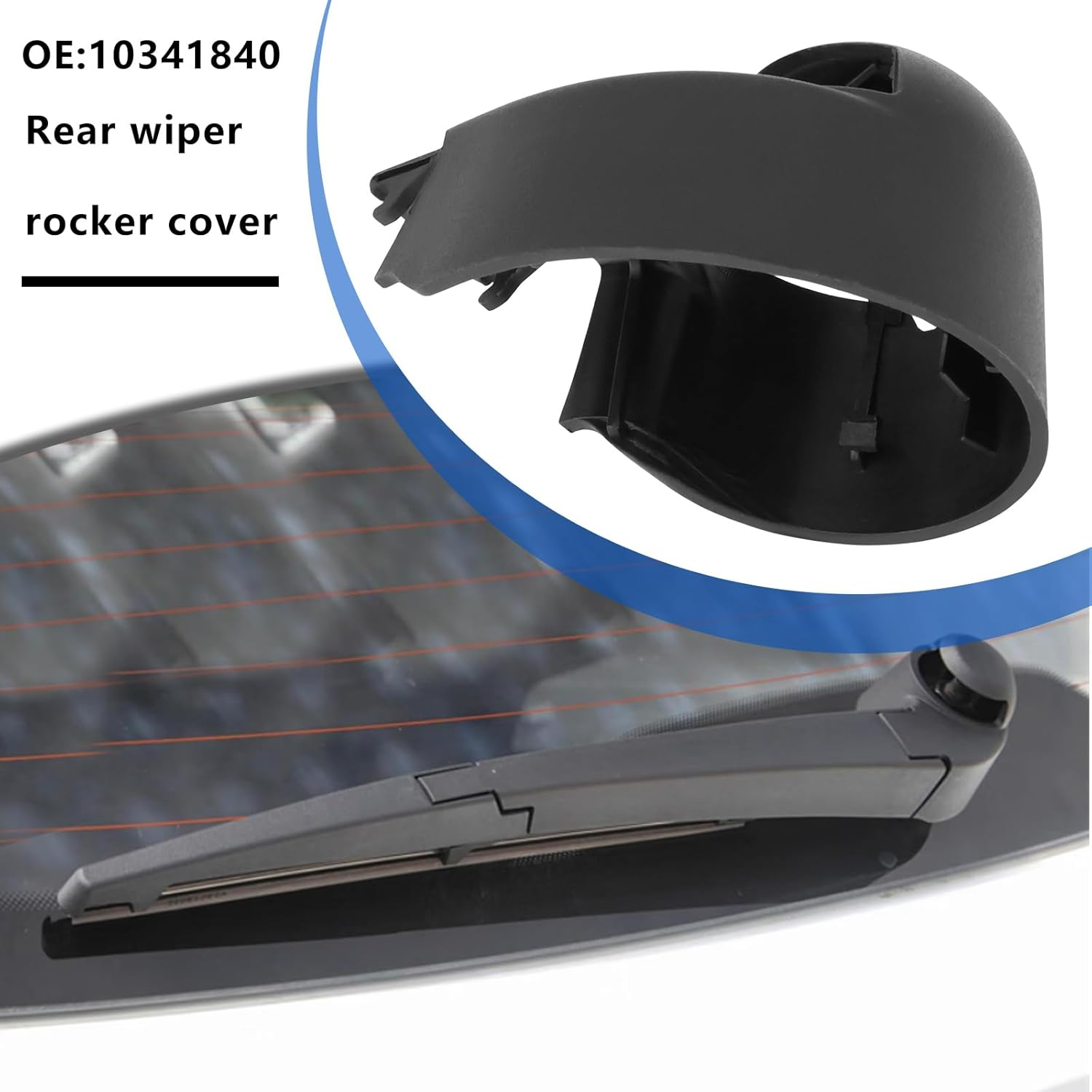 LT Easiyl 2PCS Car Rear Wiper Rocker Cover 77X41.6Mm Automotive Windshields Rear Wiper Rocker Arm Cover 10341840 Compatible with Mg Zs 2017+ image number 4