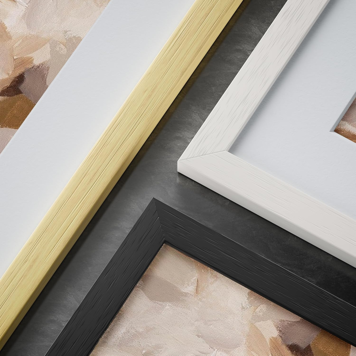 A4 Picture Photo Frames Set of 2, Versatile Shatterproof Photo Posters Certificates Frame for Home Store Office, Wall Horizontal Vertical Display, Black image number 3