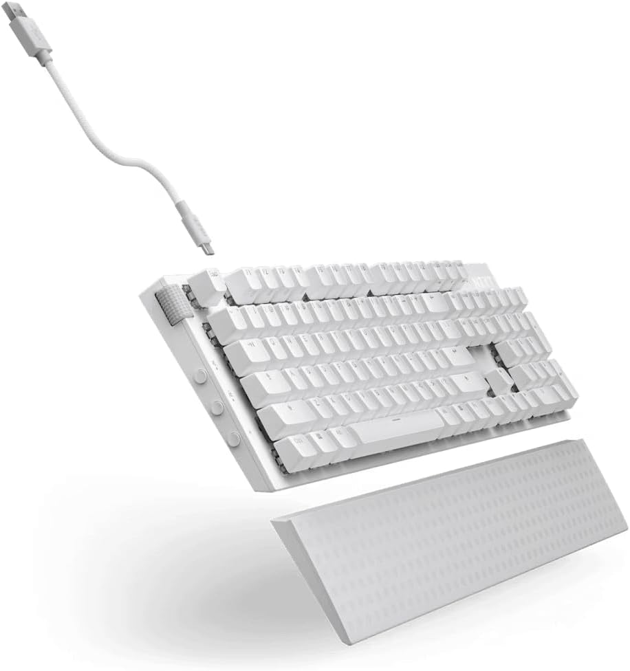 NZXT KB-001NW-US Function 2 Full-Size Optical Gaming Keyboard, White image number 1