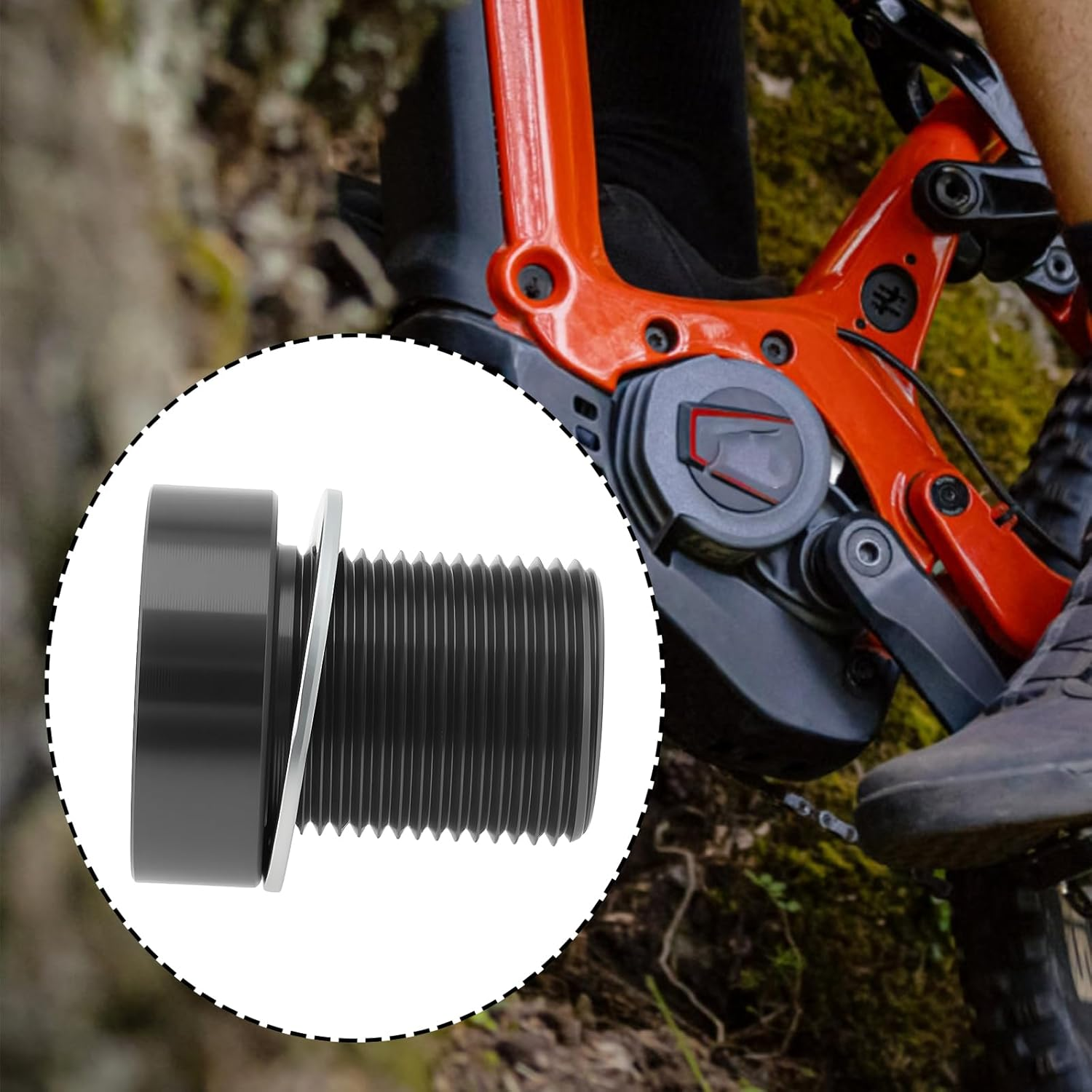 Ecsing 2Pcs Electric Bicycle Axle Crank M15 Bolt Aluminum Alloy Compatible with Bosch E-Bike CX 7075 - Gold image number 2