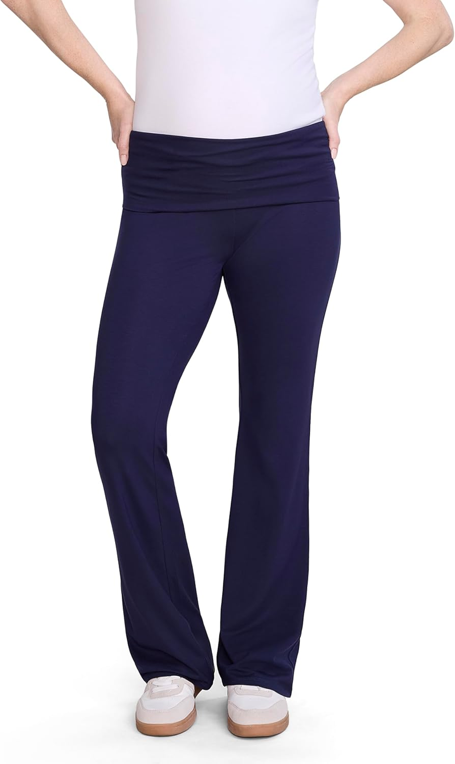 Motherhood Maternity Women'S Full Length Roll over Waist Flare Pregnancy Legging image number 2