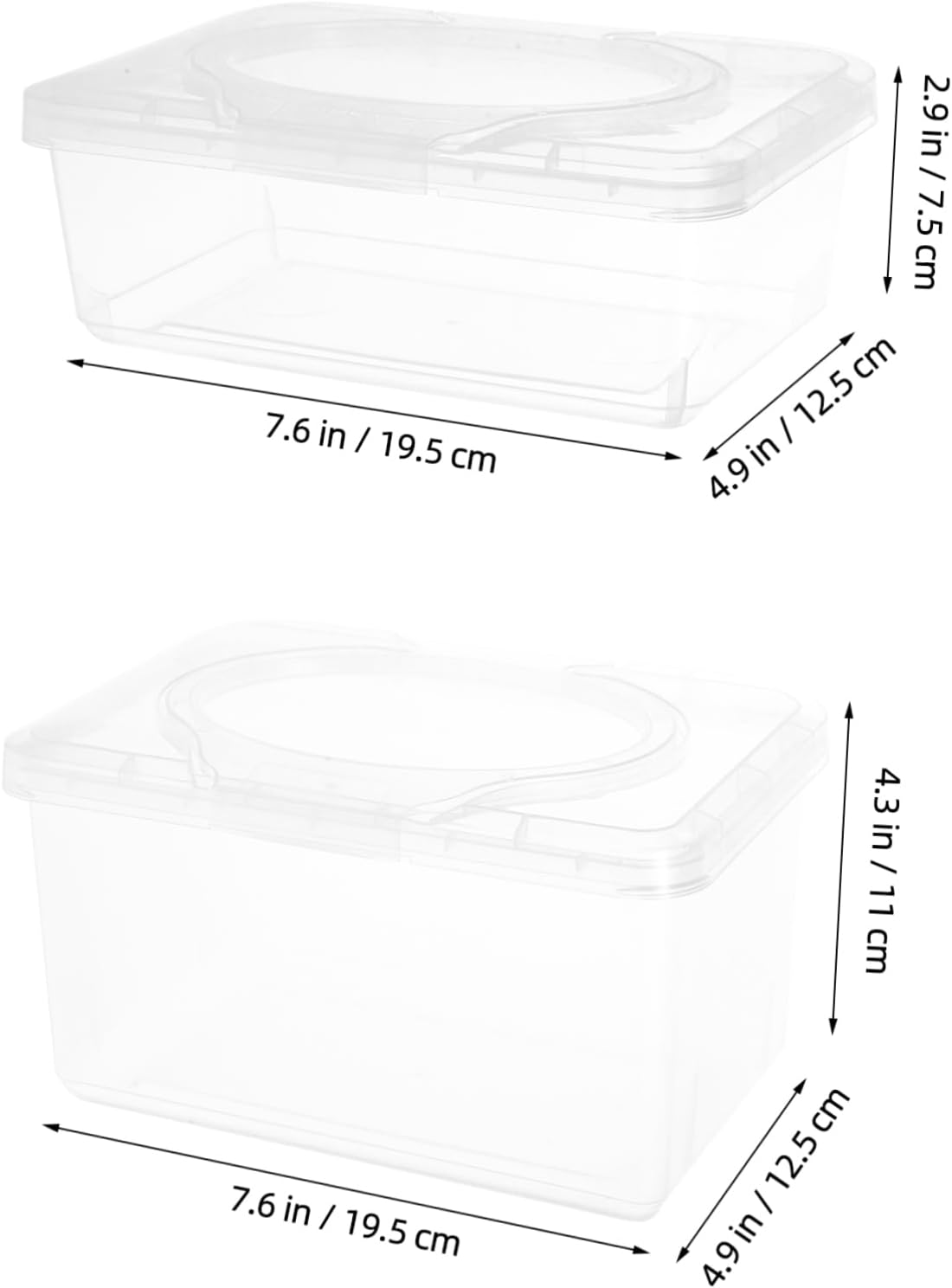 2Pcs Travel Wipes Dispenser Dustproof Wipes Storage Box for Car Outdoor Use Capacity for Organized Home Bathroom
