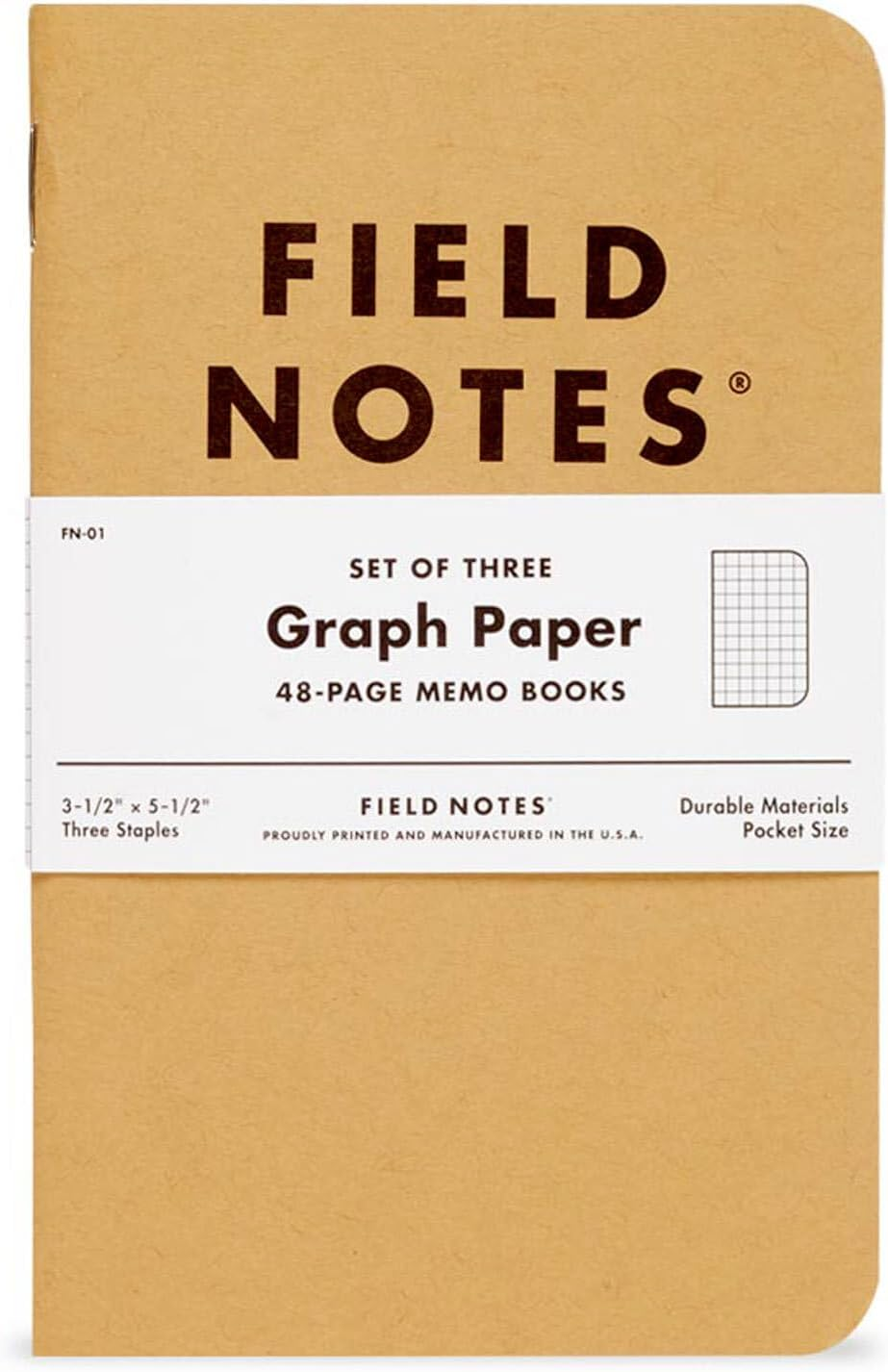 Field Notes Kraft Graph 3-Pack - Graph Paper image number 2