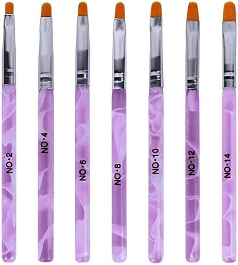 7Pcs / Lot Nail Art Brush Pens Nail Painting Drawing Brushes Set Manicure Tools Set Kit 14Cm Zhengpingpai image number 5