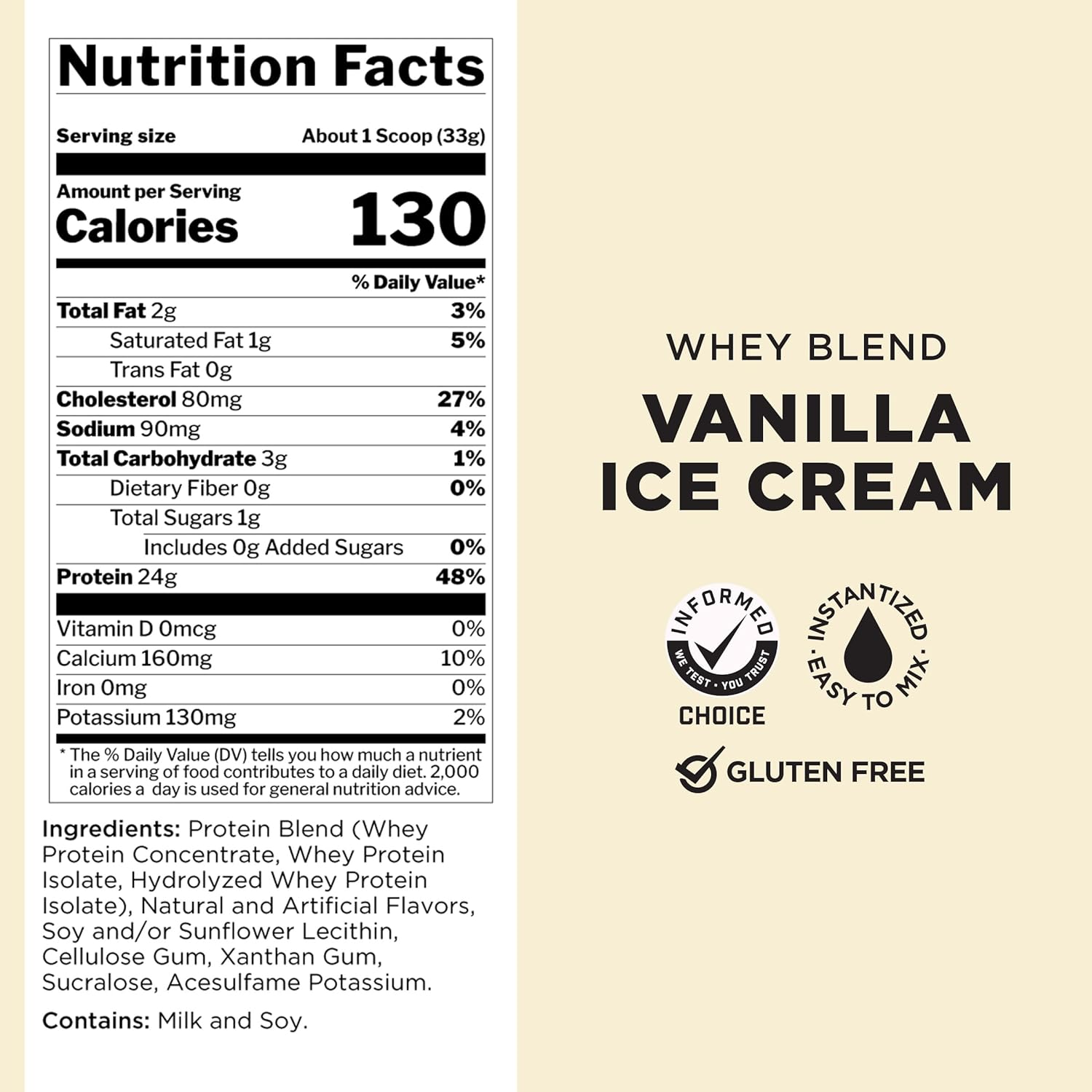 Rule1 R1 Whey Blend Powder 462 G, Vanilla Ice Cream (14 Servings) image number 4