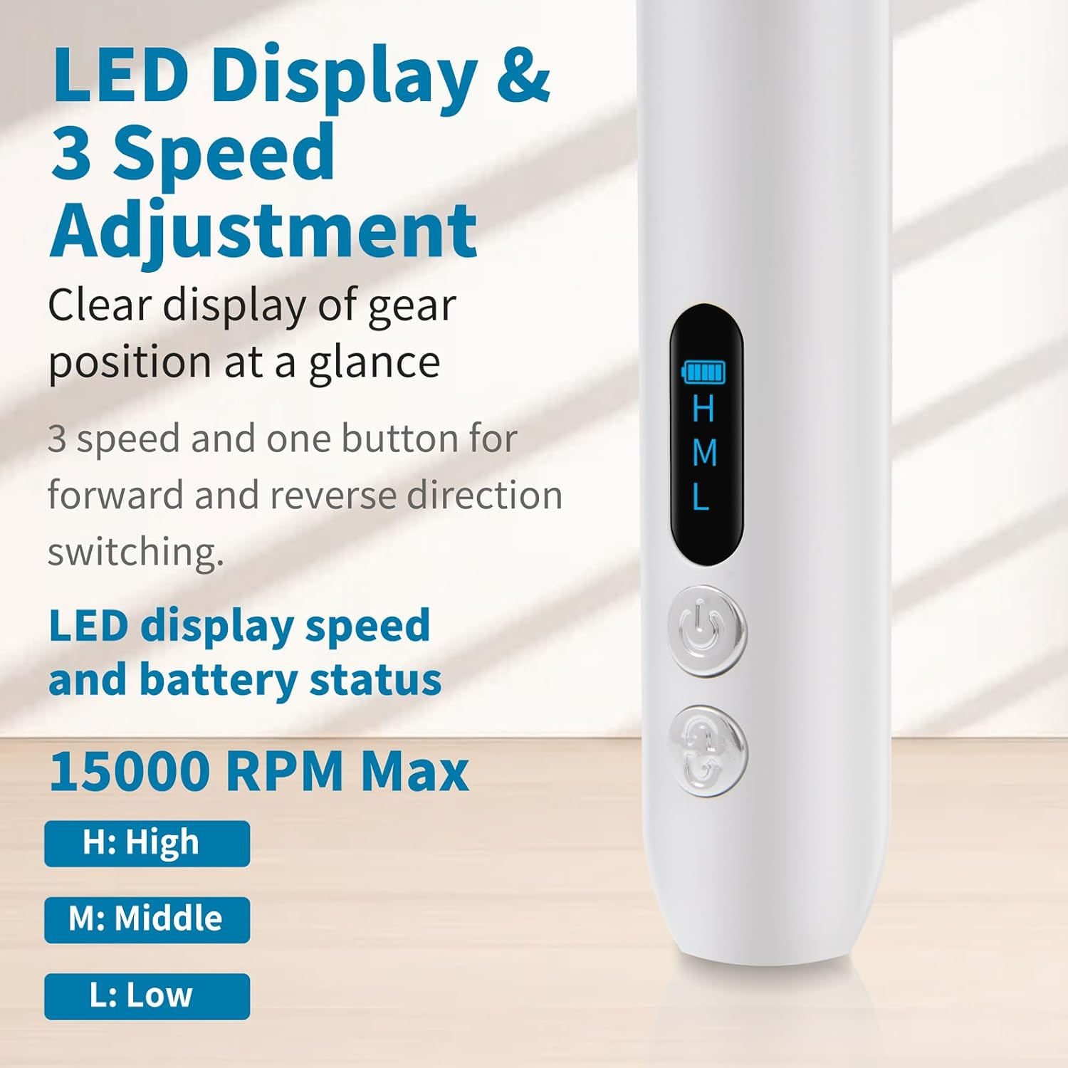 Electric Nail Drill: 12 in 1 Professional Nail Drill for Acrylic Nails Gel 3 Speeds E File Cordless Electric Nail Files with Base and Sanding Bands Efile Manicure Pedicure for Beginner Girl Women Mum image number 5