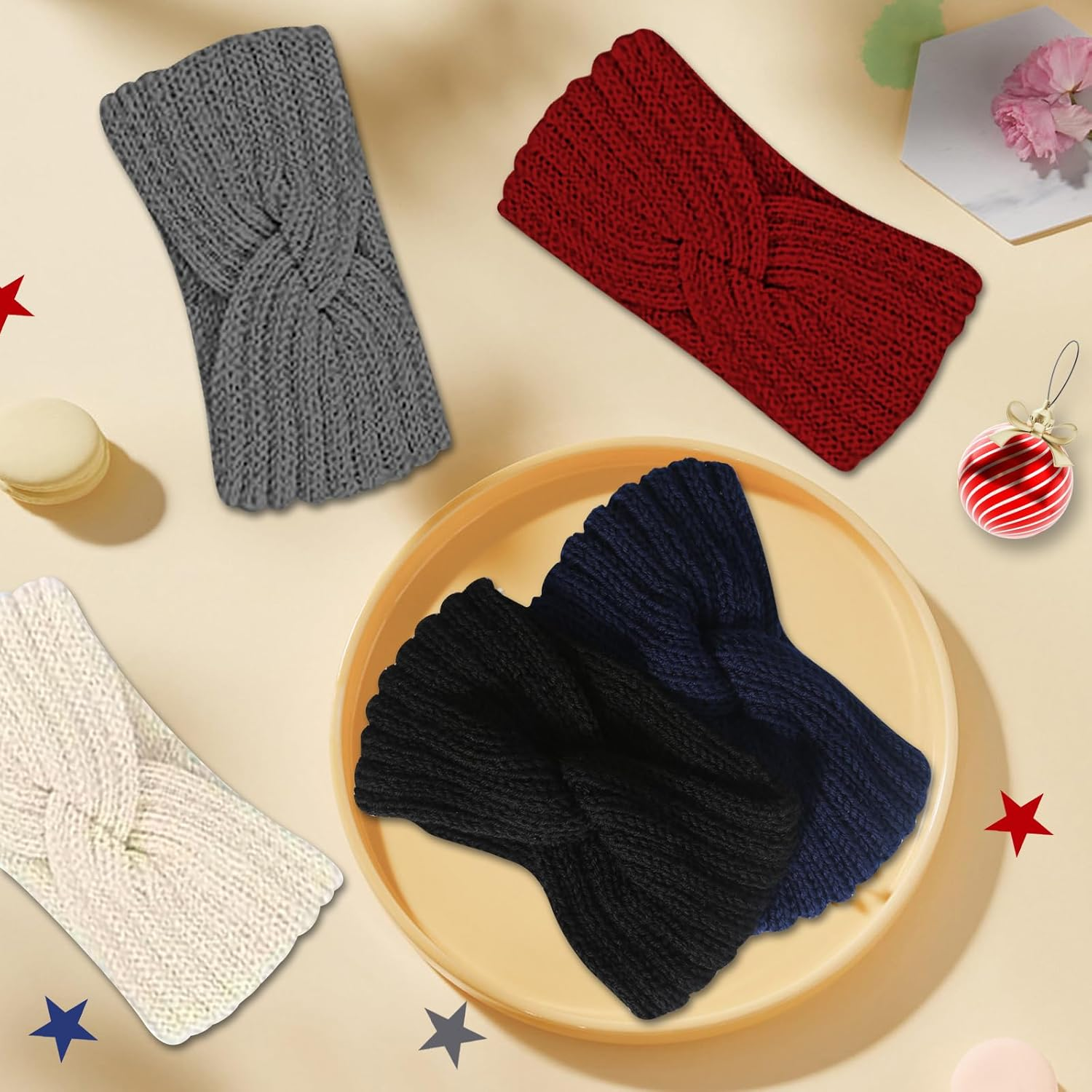 Women'S Winter Headband, Pack of 5, Knitted Headband, Girls Winter Simple Hair Band, Women'S Versatile Headband, Winter Women'S Warm Winter Gifts image number 6
