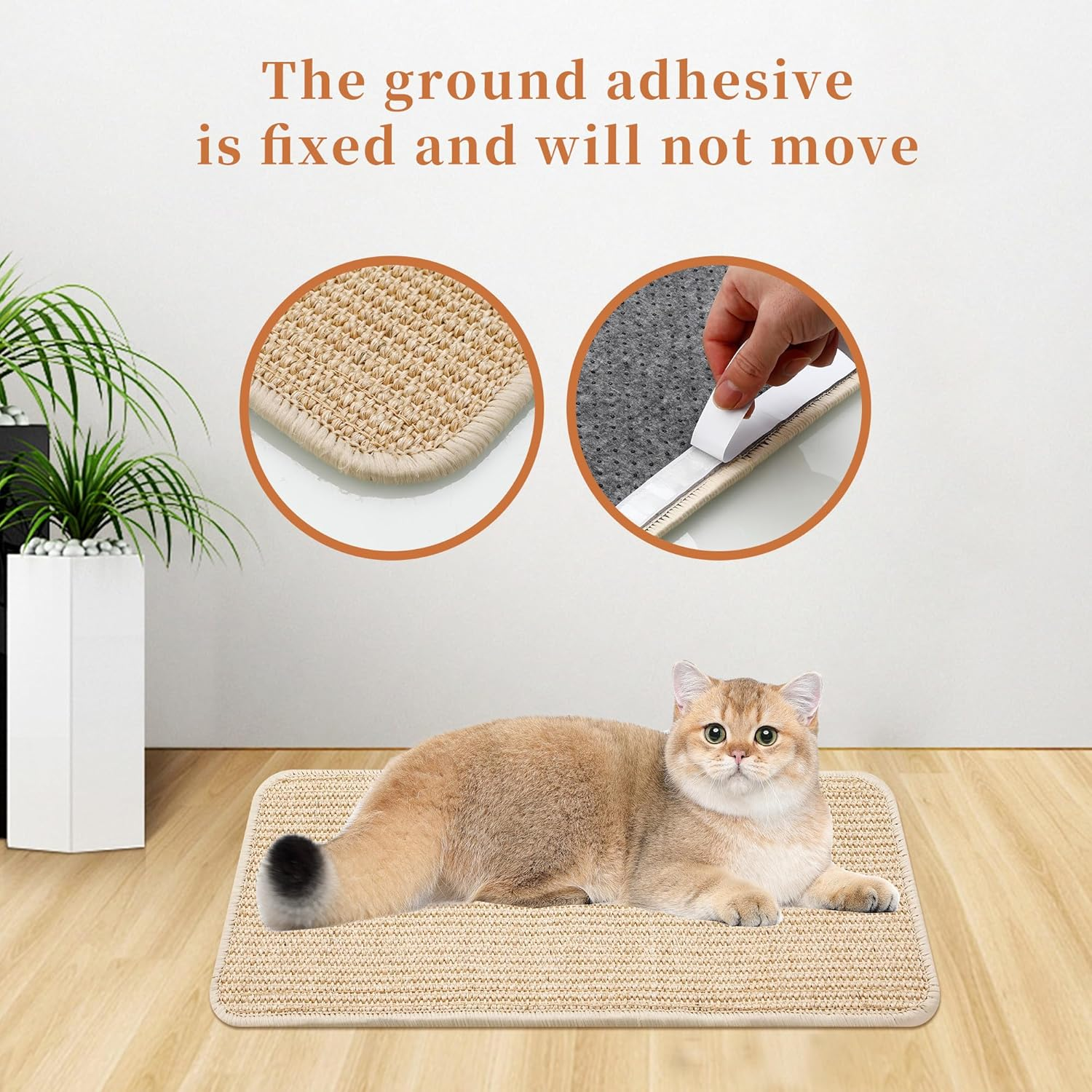 Pack of 3 Cat Scratching Mats, Sisal Cat Scratching Boards, 50 X 25 Cm, Cat Scratching Board, Durable, Suitable for Sofa Furniture Doors to Prevent Cat Scratches and Protect Carpets and Walls image number 1