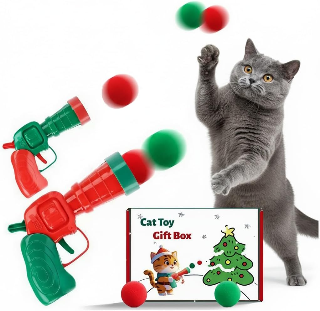 Cat Interactive Balls Launcher for Hours of Irresistible Fun, Brings Joy & Triggers Happy Purrs, Automatic Motion & 30 Plush Balls for a Thrilled, Playful Kitty