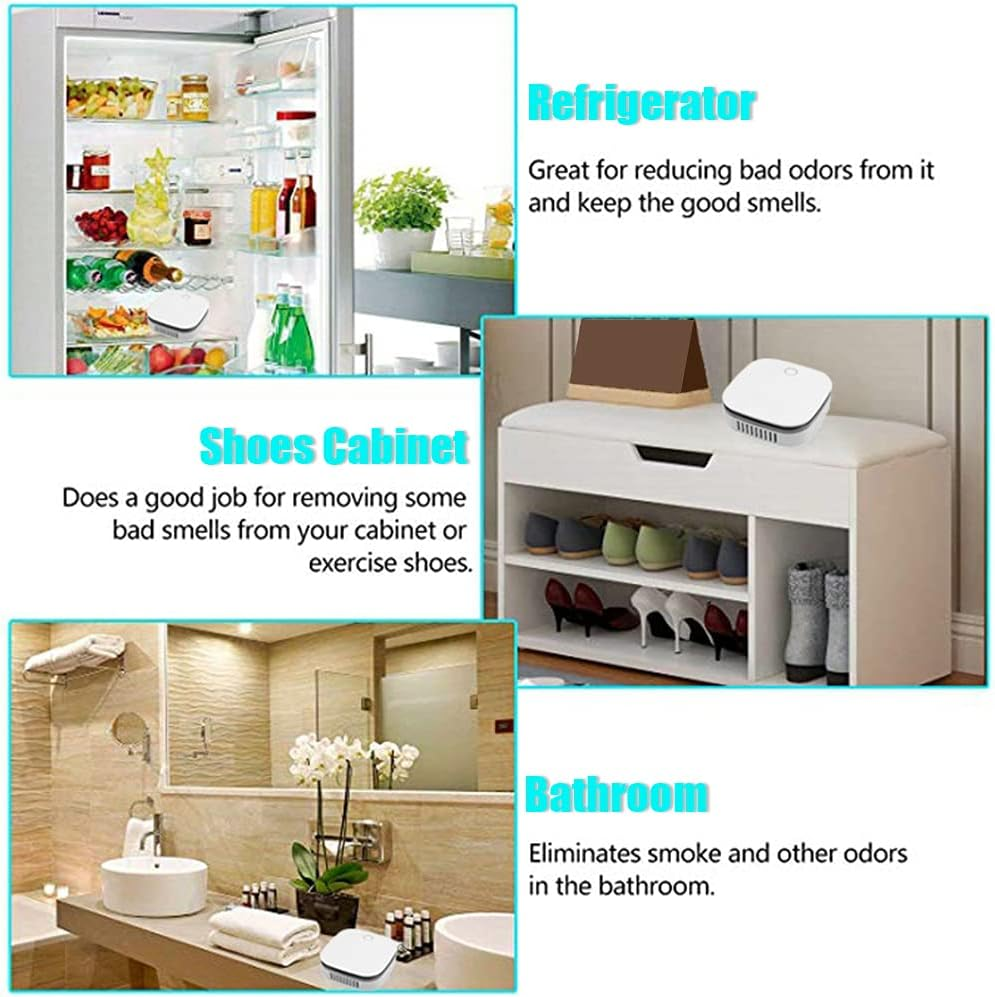 Mingzhe Portable Air Purifier Ozone Generator O3 Negative Ion Deodorizer Sterilizer Odor Remover Eliminating Wi Timer 2 Modes Ozone Machine for Home Car Office image number 5