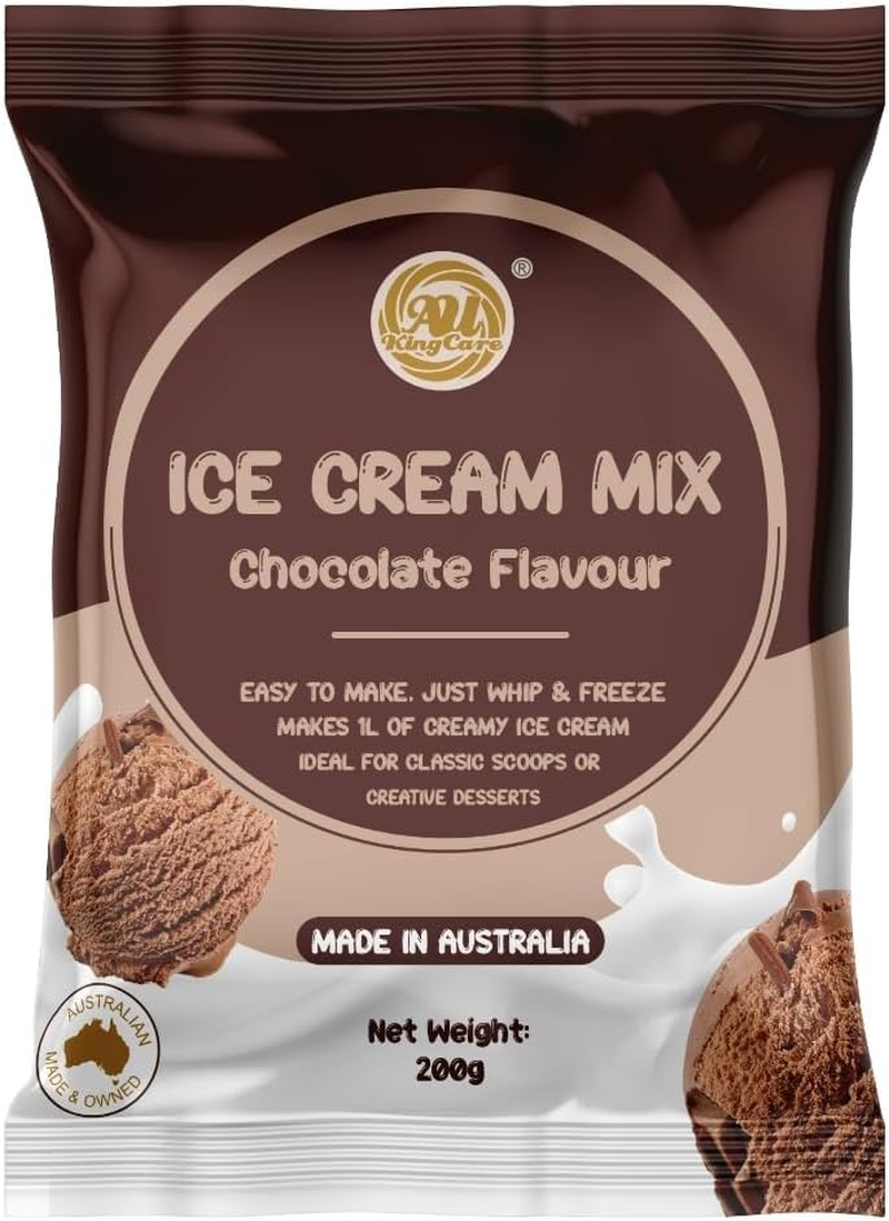 Au Kingcare Homemade Ice Cream Powder 200G*4 Packs &ndash; Makes 4 Litres &ndash; Natural Ingredients, Pure Taste, Easy to Make image number 5