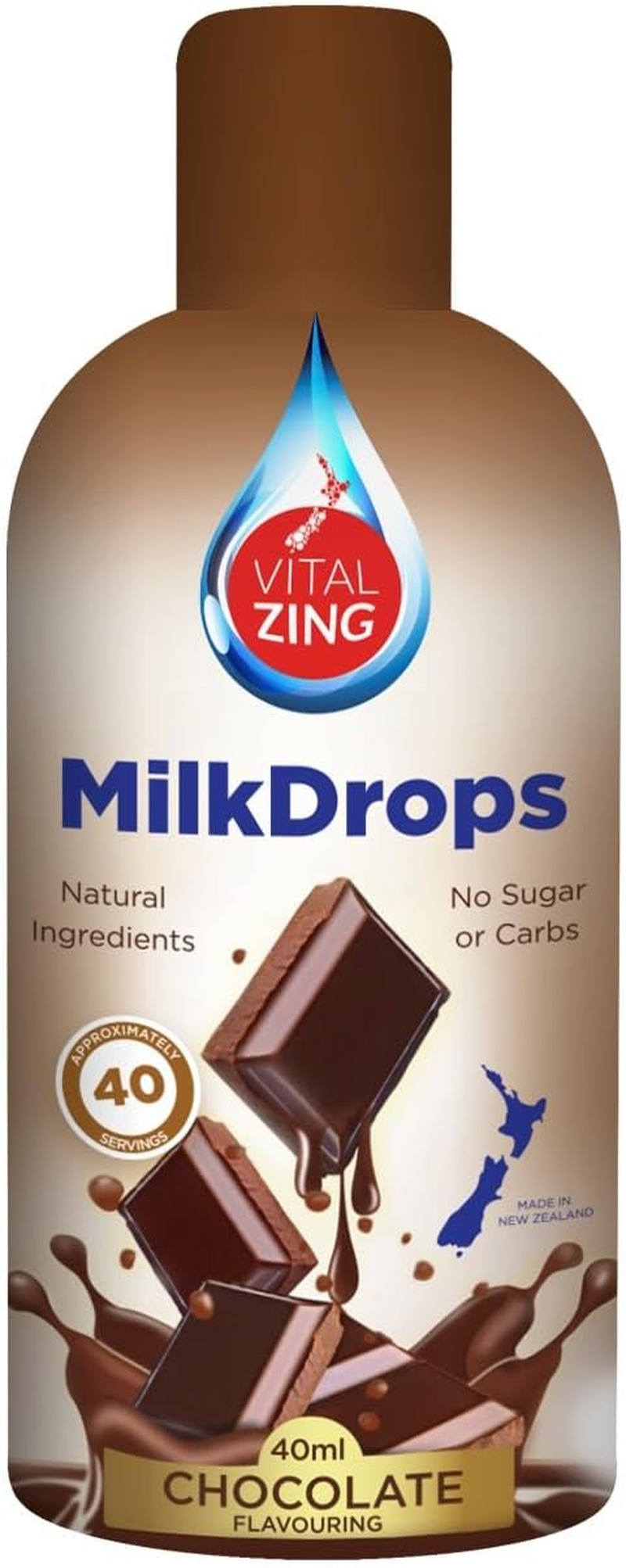 Vital Zing Chocolate Milk Drops 40 Ml
