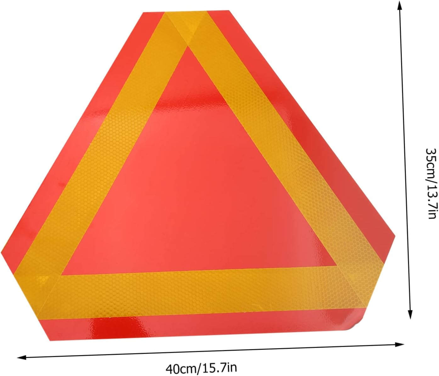 Ciieeo 2Pcs Triangle Reflectors for Car, Aluminum Slow Moving Vehicle Warning Sign, Reflective Vehicle Triangle Warning Plate for Road Safety