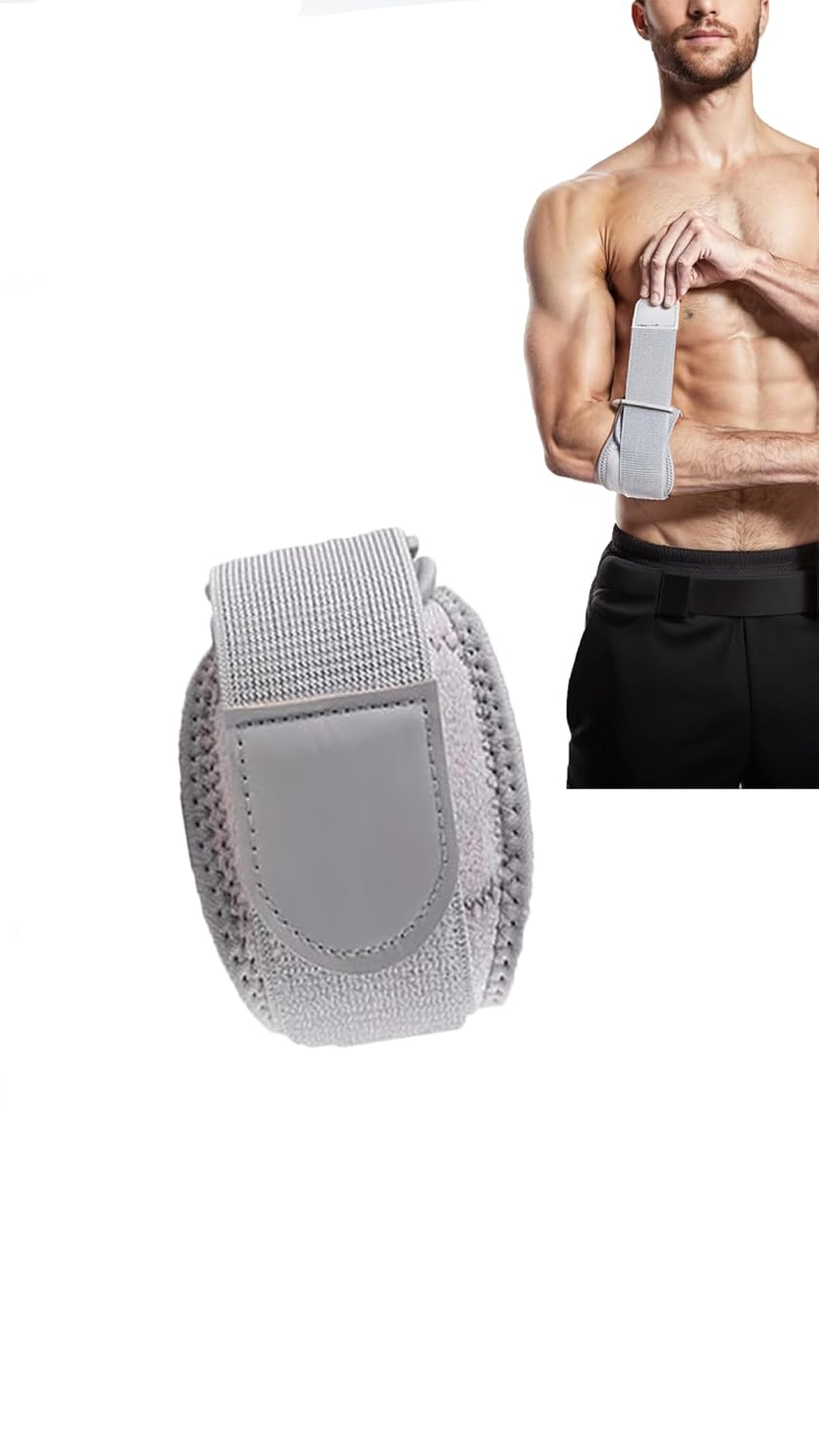 Honwor Elbow Brace for Tendonitis & Pain Relief - Adjustable Support Strap for Men & Women | for Weightlifting, Tennis, Golf | Aid in Sports Injury Recovery image number 2