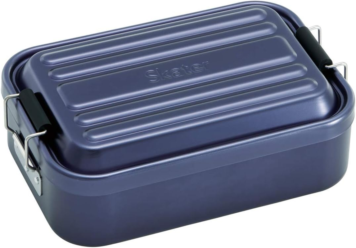 Skater AFT8B-A Fluffy Aluminum Lunch Box, Large Capacity, 28.7 Fl Oz (850 Ml), Men, Silver