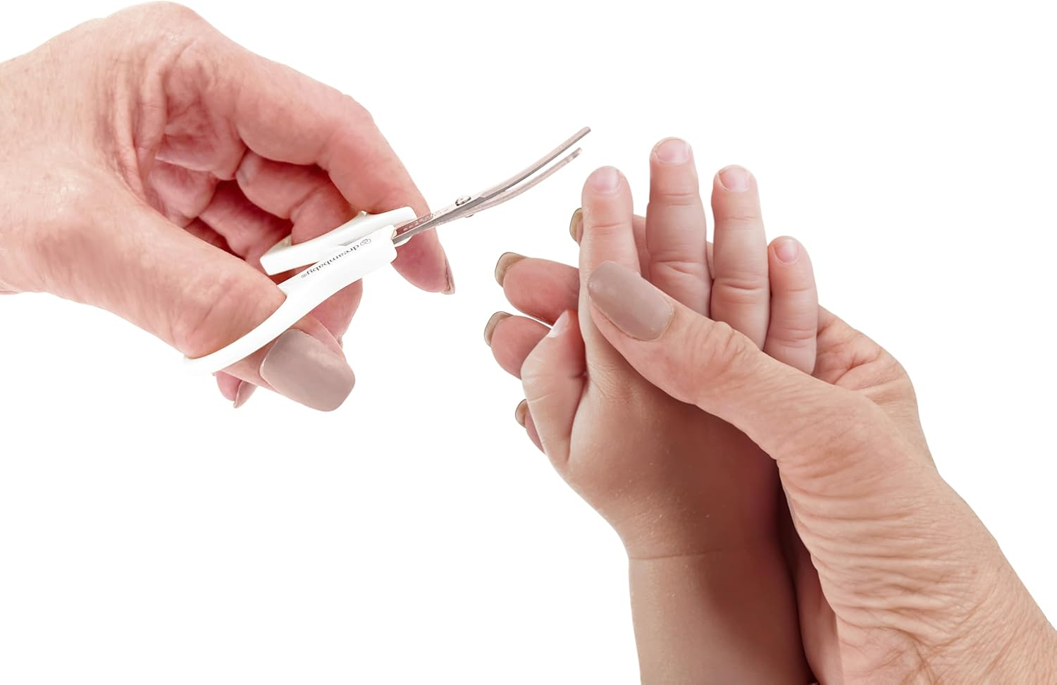 Dreambaby Baby Safety Nail Trimmer Scissors - with Rounded Tip & Comfortable Handles - White image number 1