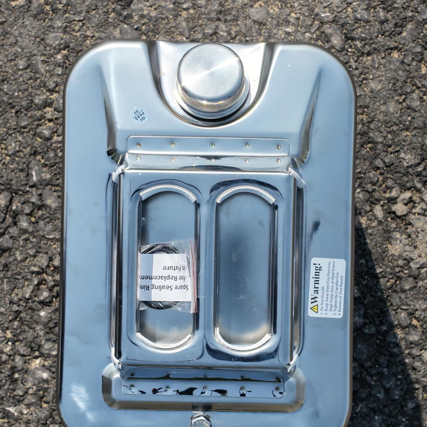 Petrol Can 30 Litres Made of Thickened 1 Mm 304 Stainless Steel, Petrol Can 30 L Metal with Built-In Spout