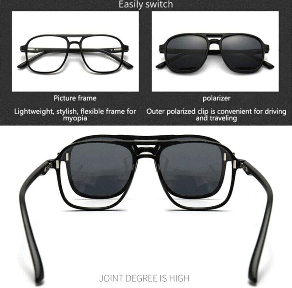 5PCS Magnetic Polarized Clip on Sunglasses Women Men Plastic Frame for Night UV400 Sunglasses Drop Shipping Driving - Style A image number 3