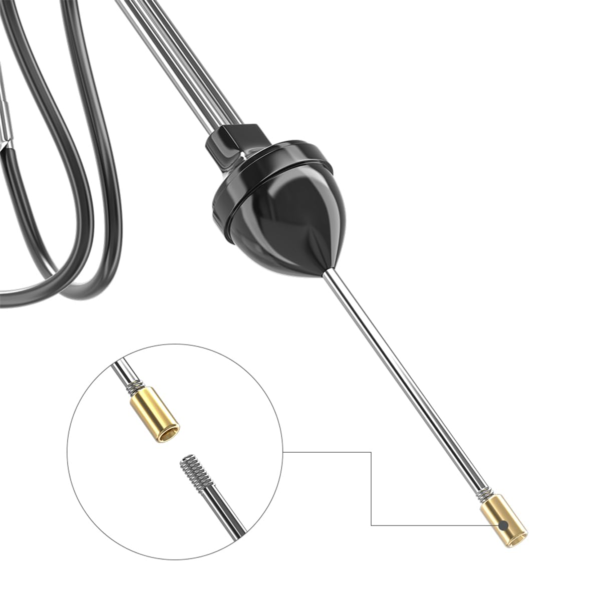 2PCS Car Mechanic Stethoscope, Stainless Steel & ABS, Universal Diagnostic Hearing Tool for SUV Truck RV Motorcycle