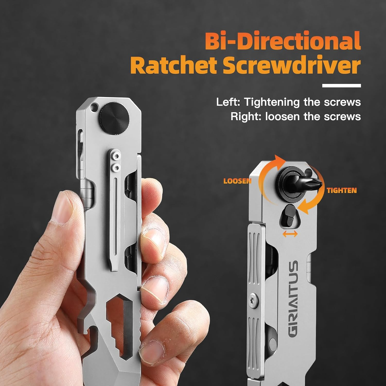 EDC Pry Bar Multitool 10 in 1 with Bi-Directional Ratchet Screwdriver & Everlasting Pen, Wrenches, Crowbar, Bottle and Box Openers - Your Versatile Companion for Everyday Carry and Camping Accessories image number 6