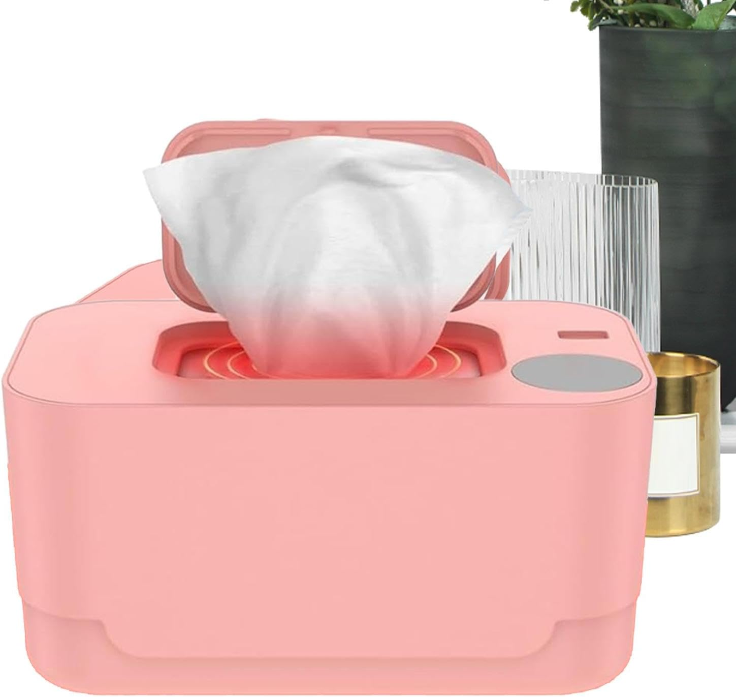 Wet Wipe Warmer, Even Heating Wet Wipes Dispenser for Home Use, Gentle Portable Heating Diaper Holder Container for Living Room Bathroom Bedroom
