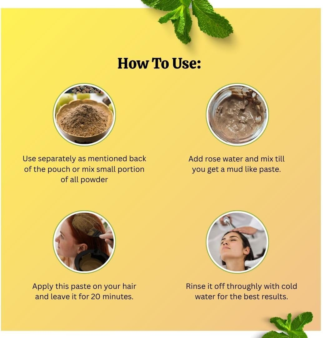 Laam Amla, Reetha, Shikakai Powder | Controls Fall, Hair Greying, Dandruff, Treats Damaged Hair & Scalp | Results in One Wash | Long, Strong & Natural Hair (3X80 G) image number 2