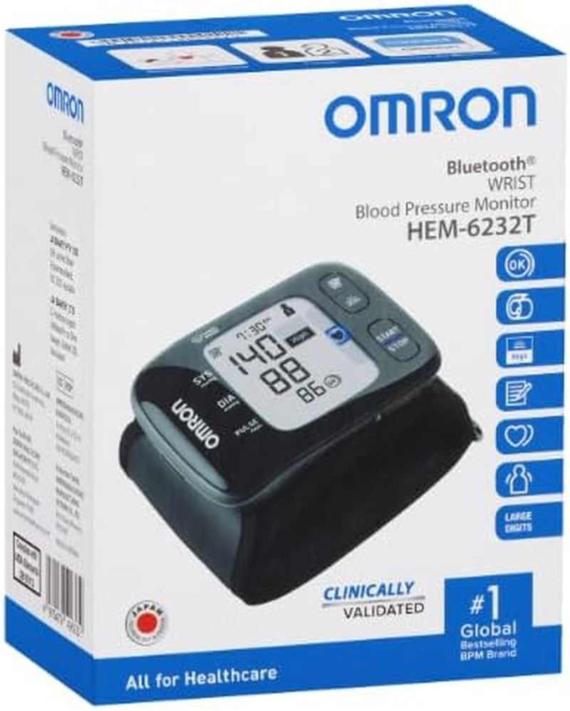 Omron HEM6232T Bluetooth&reg; Wrist Blood Pressure Monitor image number 3