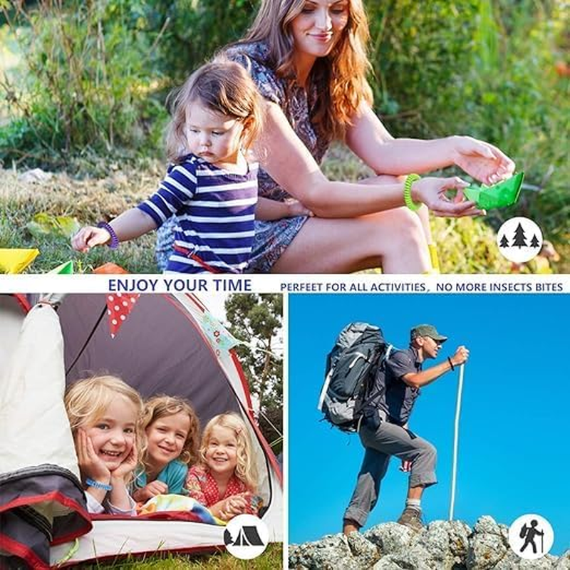 20 Packmosquito Repellent Bracelets with 4 Patches - Waterproof Wrist Bands for Kids & Adults, DEET Free, Natural and Waterproof Band image number 6