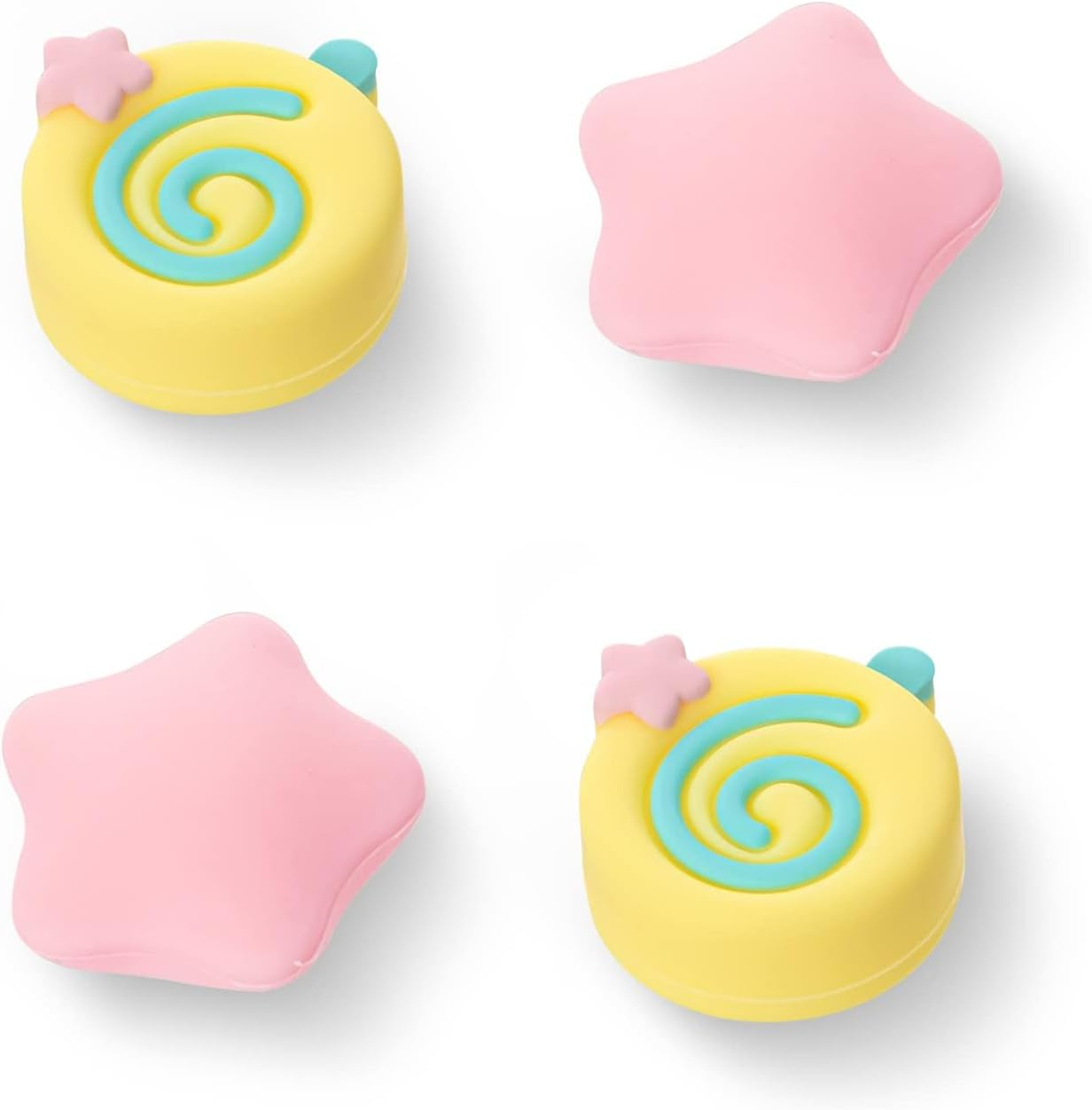 Cute Pink Thumb Grips, Soft Joystick Cover Compatible with Nintendo Switch, OLED, and Lite