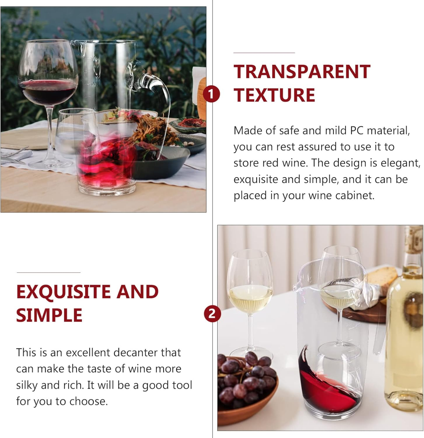 UTHCLO Wine Dispenser Liquor Divider Whiskey Decanter Wine Jug Aerator Decanter