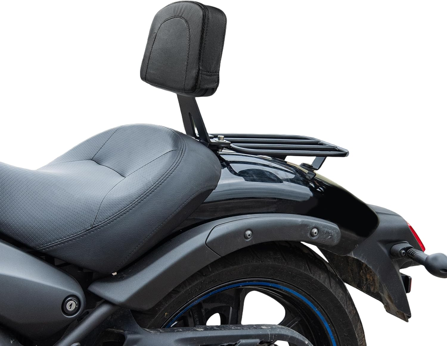 Motorcycle Sissy Bar Luggage Rack for Kawasaki Vulcan 650 VN650 S 2015 2016 2017 2018 2019 2020 2021 2022 2023 2024 2025 2026 Rear Passenger Backrest Upright Seat Leather Cushion Pad image number 5