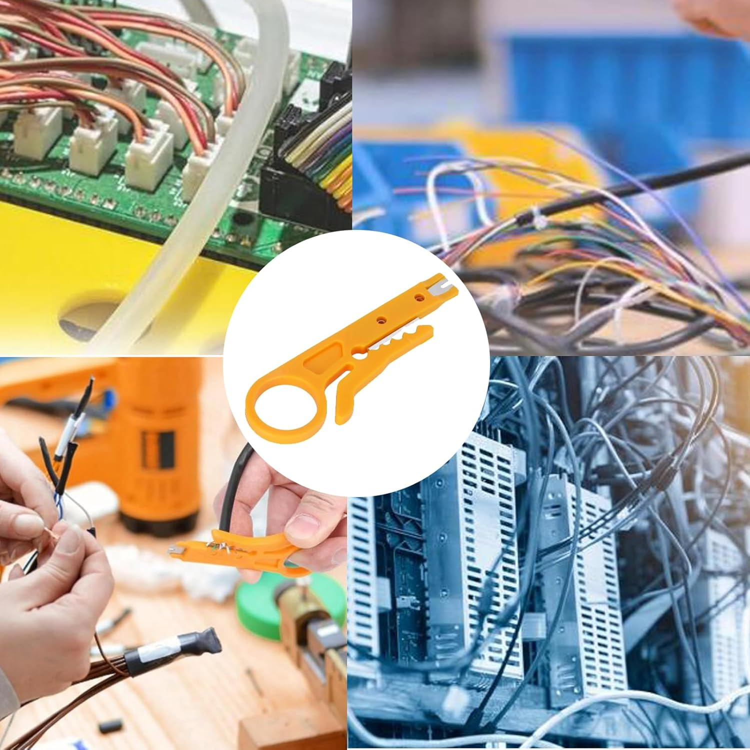 DIANN Mini Wire Stripper 10Pcs Network Wire Stripper Punch down Cutter for Network Wire Cable, Rj45/Cat5/Cat-6 Data Cable, Telephone Cable and Computer UTP Cable image number 2