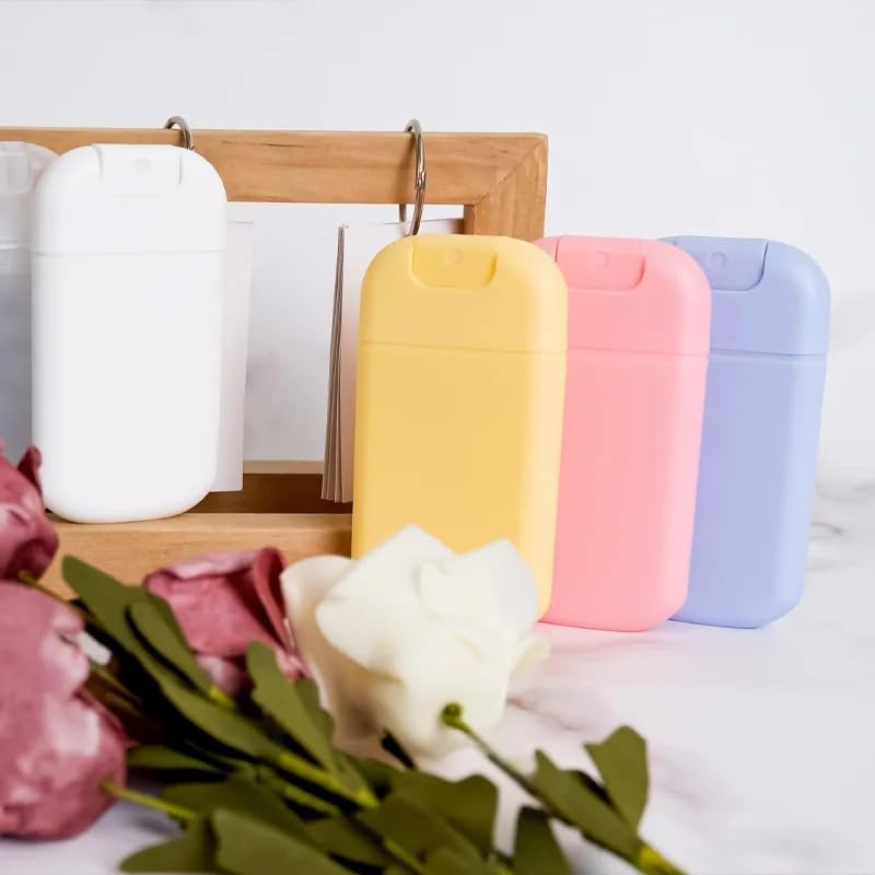4Pcs Square Portable Card Spray Bottles, Plastic, Pink, Blue, Leak-Proof, Easy to Carry image number 5